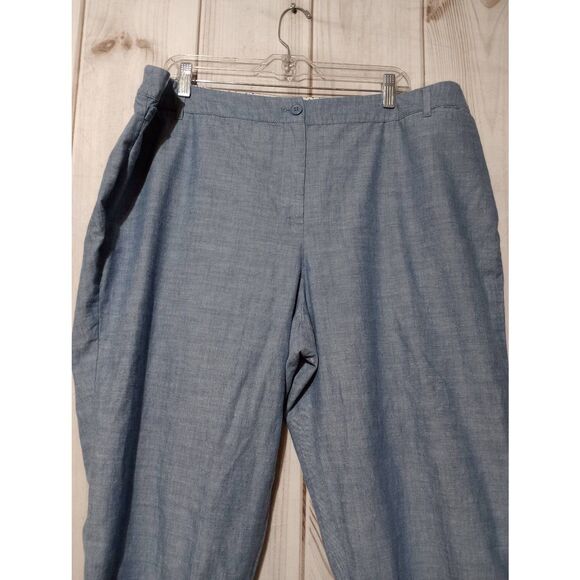 Talbots Pants Ladies 20WP Blue Capri - Picture 3 of 9